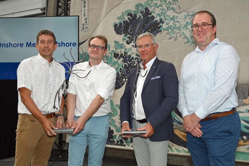 Haven Oostende looft 2 havenpersoonlijkheden David Bruyndonckx en Kristof Buffel (Toyota Motor Europe) met Geert Opdedrynck en Harrie Verkamer (Daikin Europe)